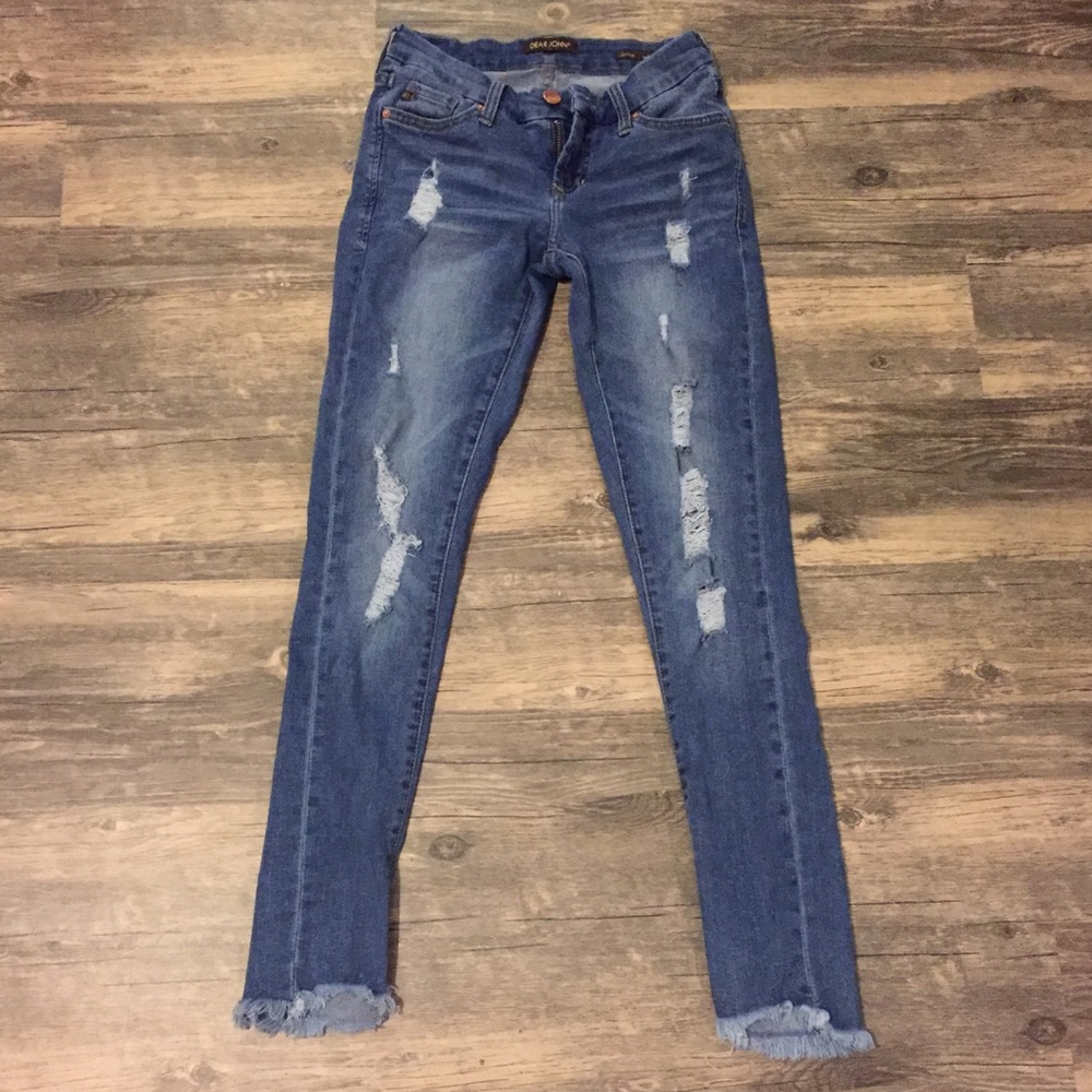 Dear John Fray hem skinny jeans